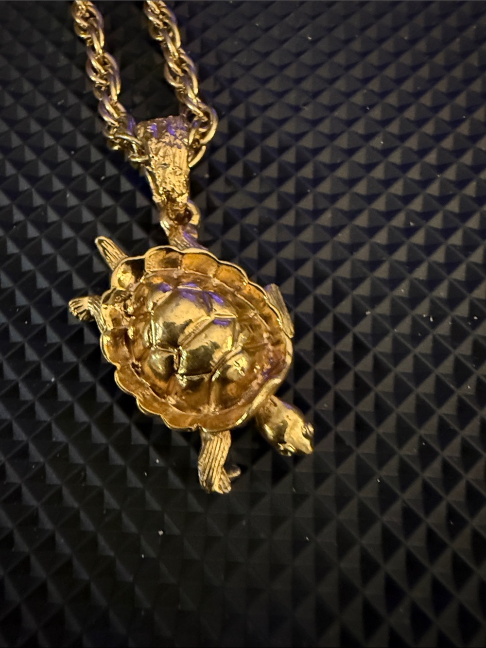 Gold Turtle Pendant Necklace - Pets Reptile Style